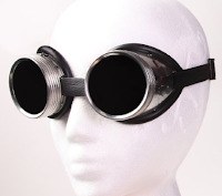 Aluminum Welding Goggles for Steampunk Catwoman cosplay, womens steampunk clothing