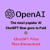 Most Popular AI ChatGPT Now goes to Paid | ChatGPT Price Plan Announced 