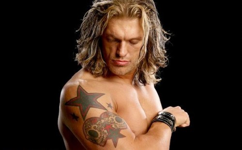 wwe edge logo 2010. WWE superstar Edge in anger