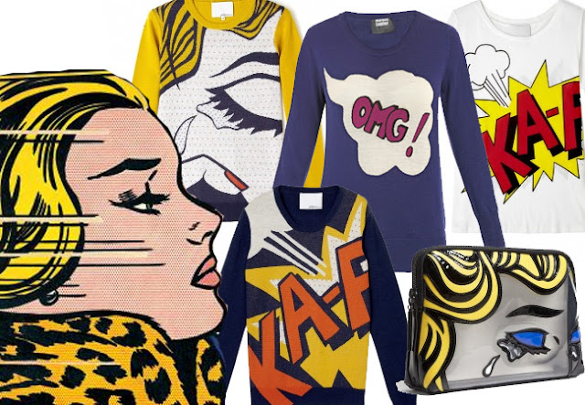 phillip lim, roy lichtenstein,ka-pow jumper,phillip lim bag