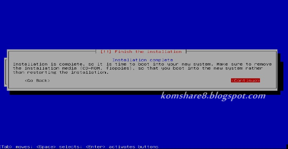 Perintah pengambilan DVD installer