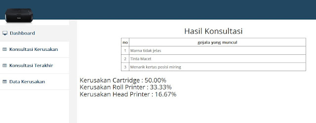 Program Algoritma Naive Bayes untuk Mendeteksi Kerusakan Printer