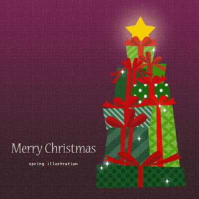 【クリスマスツリー】クリスマスのおしゃれでシンプルかわいいイラスト