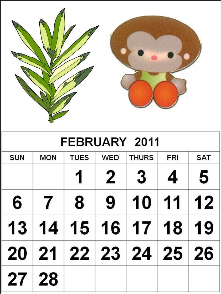 2011 calendar for print