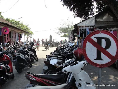 parked motor scooters in Bali