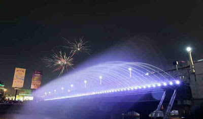 Inilah Lokasi Bridge Fountain (Jembatan Air Mancur) Semarang yang Hits, wisata hits semarang, wisata instagramable dan kekinian