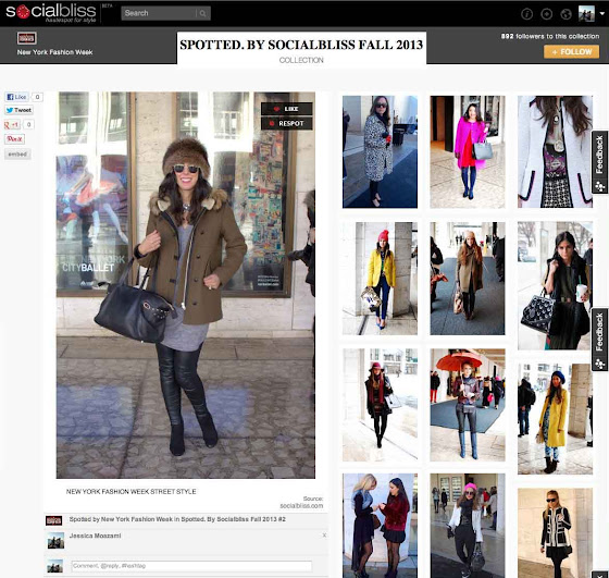 Fashion Junkie Spotted by SocialBliss at New York Fashion Week, Fall 2013