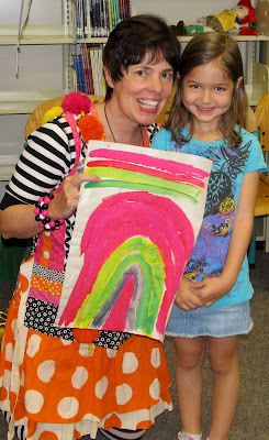 Debbie Clement, Rainbows Within Reach, Author-in-the-Schools, Rainbow painting