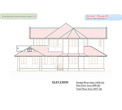 Home plan and elevation -2637 Sq. Ft