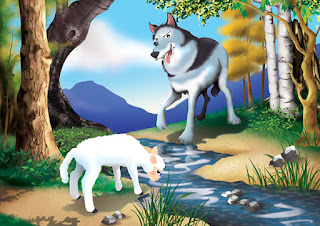 Contoh Narrative Text The Wolf and The Lamb