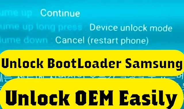 unlock bootloader/oem on samsung