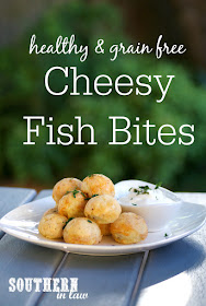 Grain Free Cheesy Fish Bites Recipe - low fat, low carb, lent recipes, gluten free, high protein, healthy fish recipes, cake pop maker recipes, clean eating