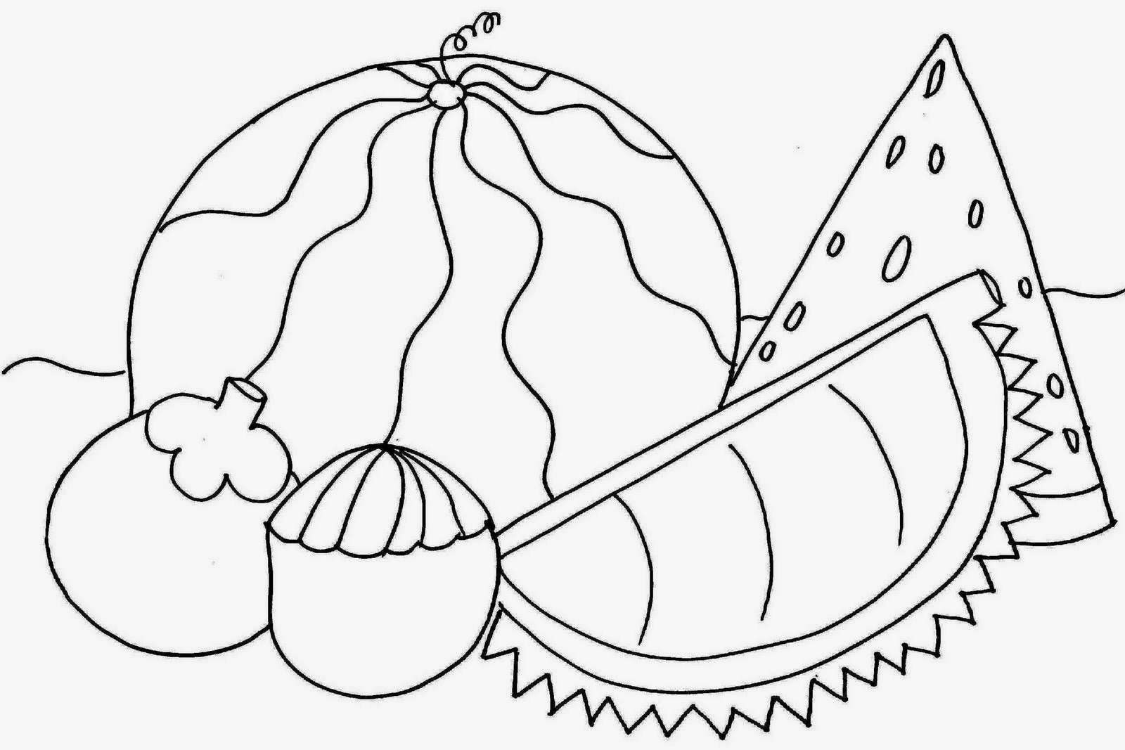 Gambar Buah Buahan Tempatan Drawing Mewarna Online Sila 