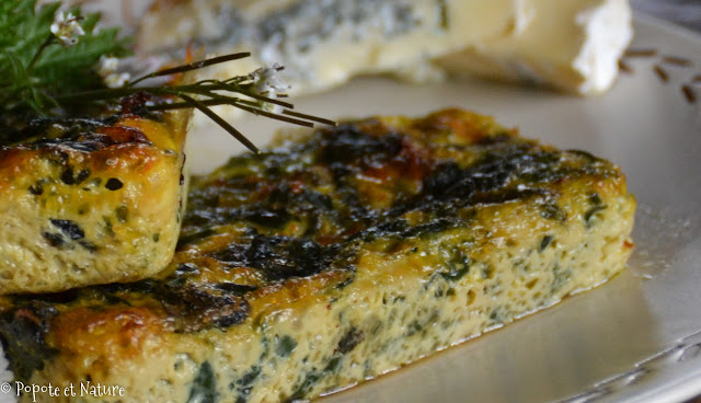 Flans aux feuilles de bettes, ortie et fromage bleu de Stilton © Popote et Nature