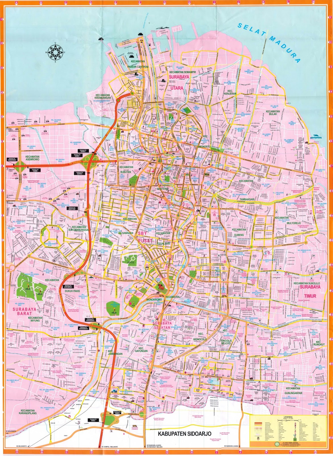  Peta  Kota  Surabaya