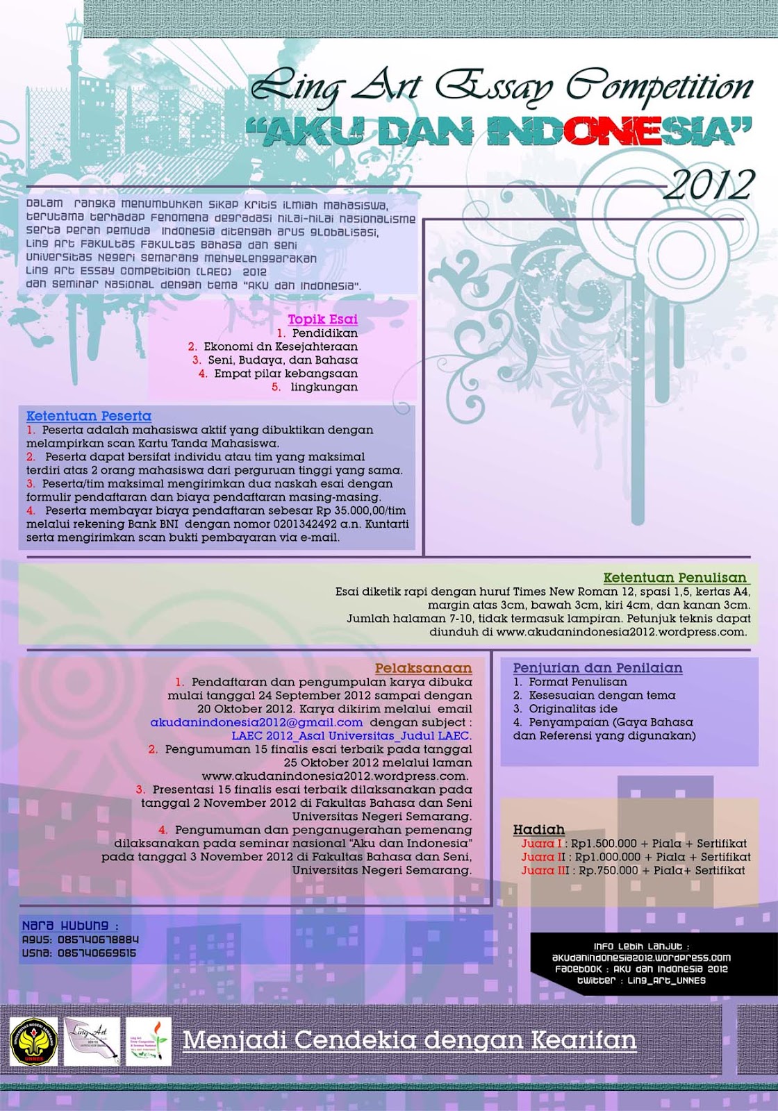 Ling Art Essay Competition (LAEC), Lomba Esay 2012 ~ UKM 