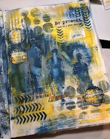 Dina Wakley Funky Silhouettes Journal Page by Nikki Acton
