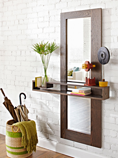 DIY Entryway Shelf Mirror