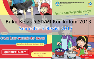  SD dan MI ini merupakan cetakan edisi revisi tahun  Buku Kurikulum 2013 Kelas 5 SD/MI Semester 2 Revisi 2017