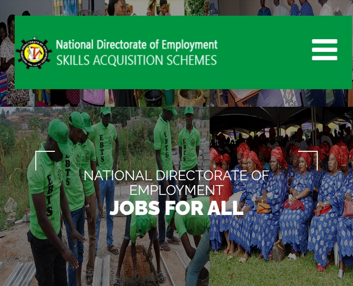 NDE Job For All Just Open: Apply Vocational Skills Development (VSD), Small Scale Enterprises (SSE), Special Public Works (SPW) and Rural Employment Promotion (REP) NDE Skills Acquisition Schemes