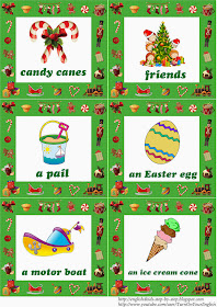 christmas flashcards for learning english
