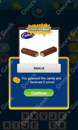 Answers, Cheats, Solutions for Guess the Candy Level 92 for android and iphone