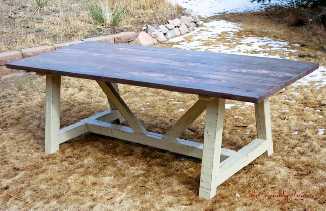 Woodwork Farmhouse Table Plans Ana White  PDF Plans 