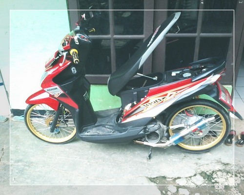 Foto modifikasi motor beat yang simple sederhana bagus 