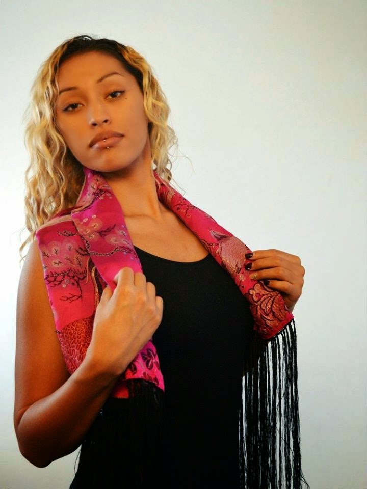 long silk scarf