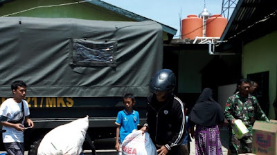 Kodim1404 Pinrang Salurkan Bantuan Logistik Untuk Pengungsi  Palu