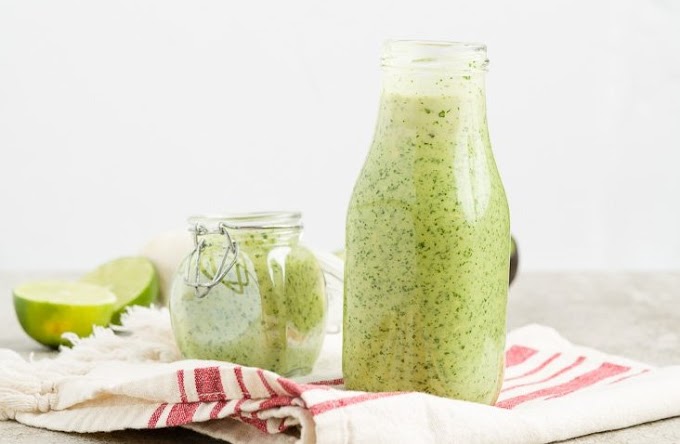 Creamy Avocado Cilantro Lime Dressing #healthy #recipe