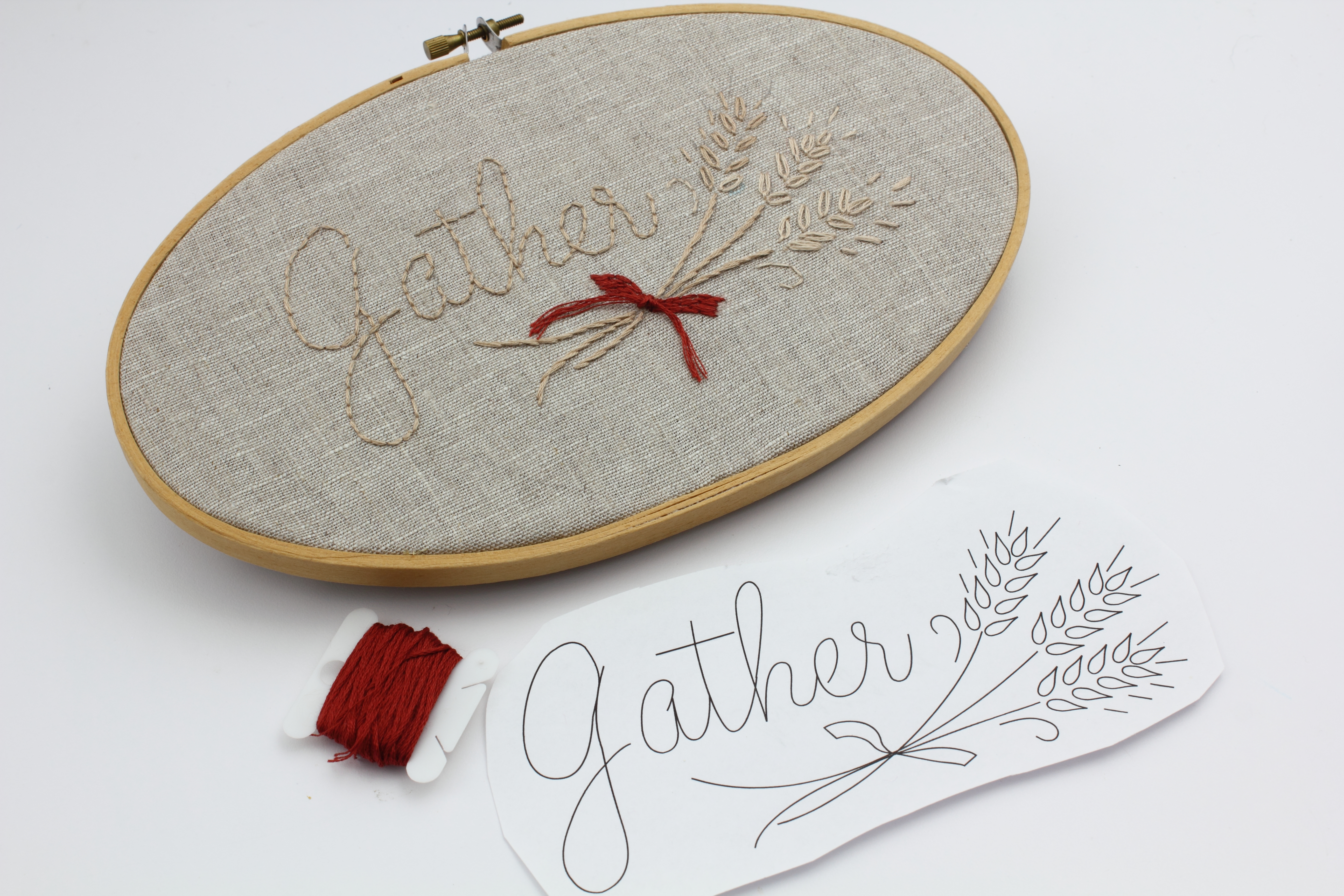 Thanksgiving Hand Embroidery Pattern