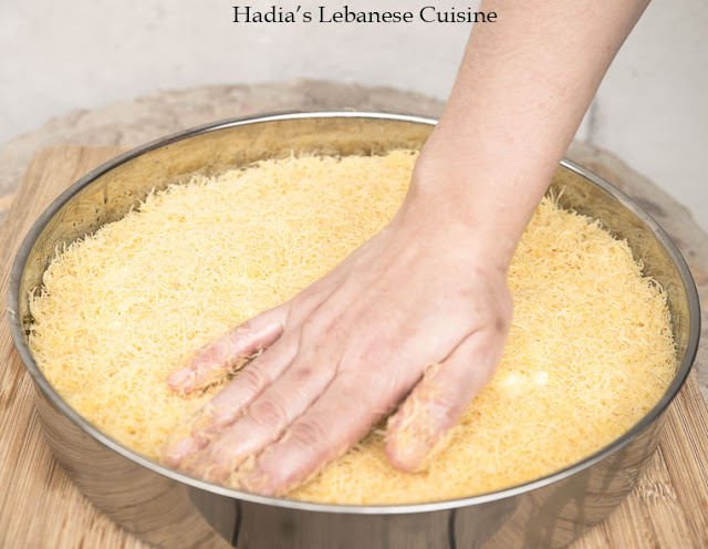 nabulsi knafeh before baking