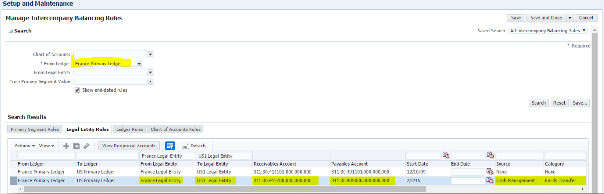 Bank Transfer in Oracle Fusion cash management