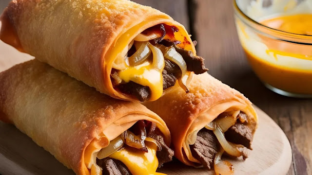 Justin Rowland's Philly Cheesesteak Egg Rolls