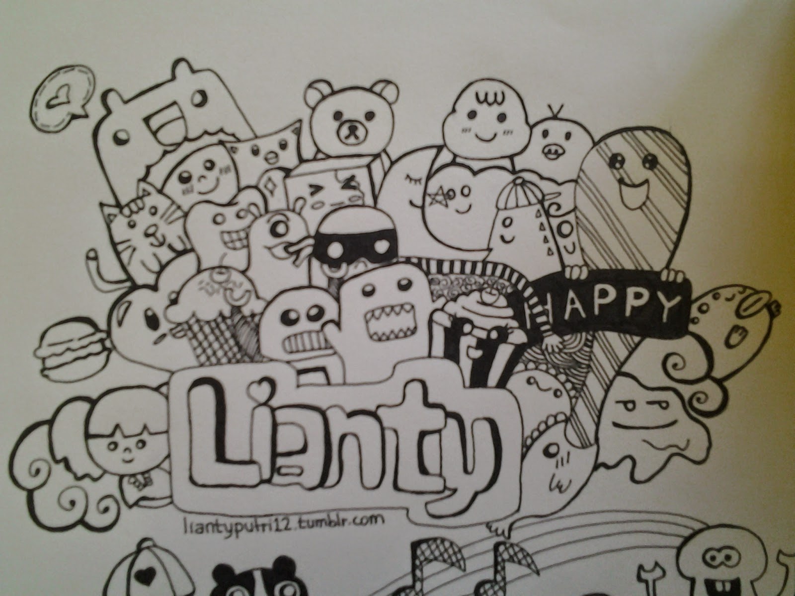 Gambar Doodle Art Coretannya Lianty Putri Character Disana Gambar