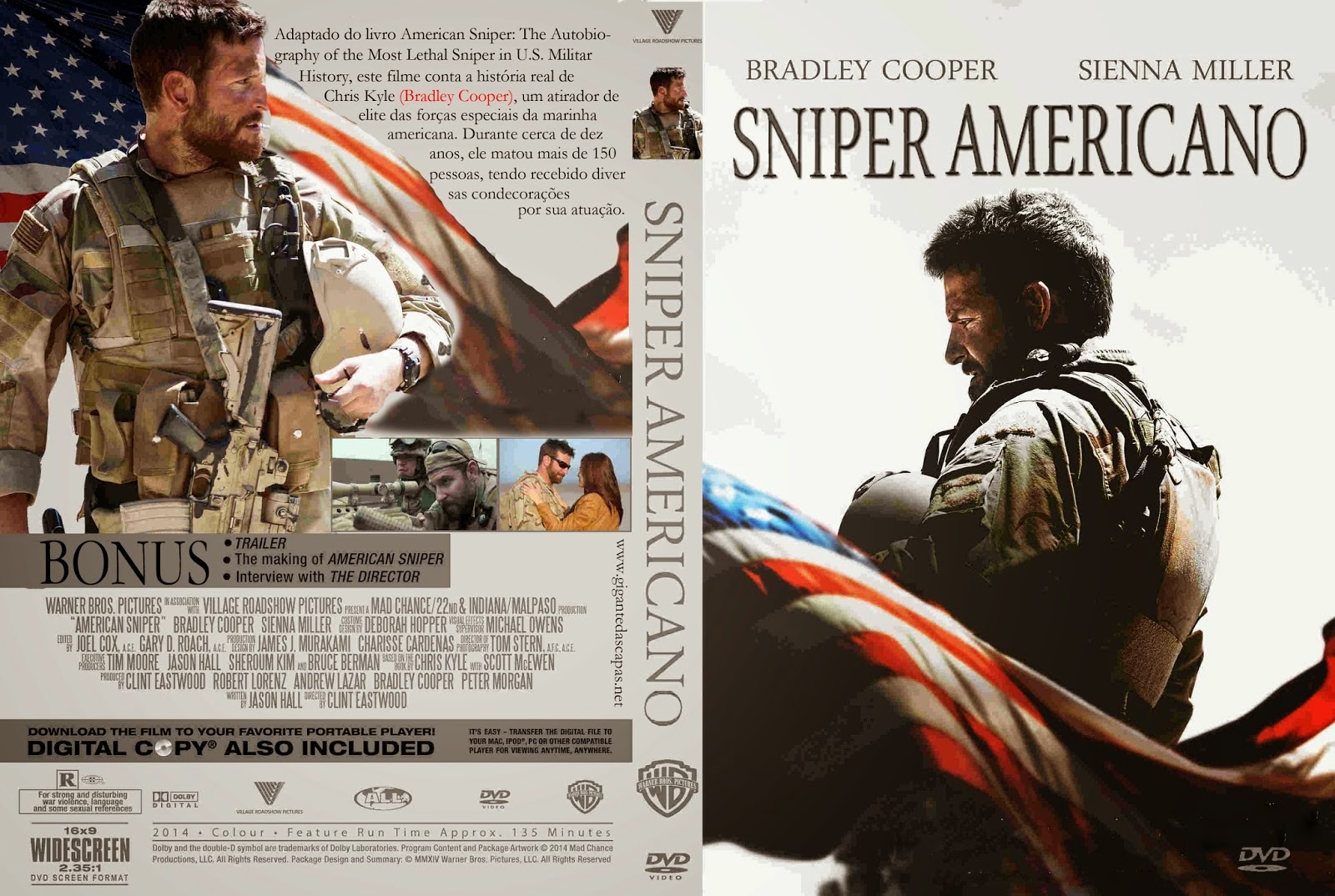 Sniper Americano (2015) - DVD Capa