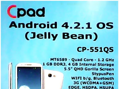 Cpad CP-551QS Quad Core Kamera 8MP