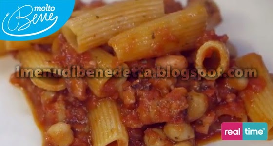 Rigatoni al sugo di polpo e ceci di Benedetta Parodi