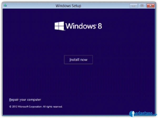 Cara Install Windows 8 Pro Lengkap Dengan Gambar - Feriantano.com