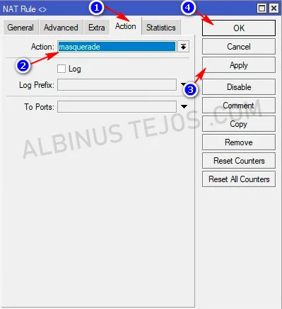 Pengaturan Firewall NAT MikroTik