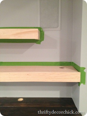 DIY floating shelves 
