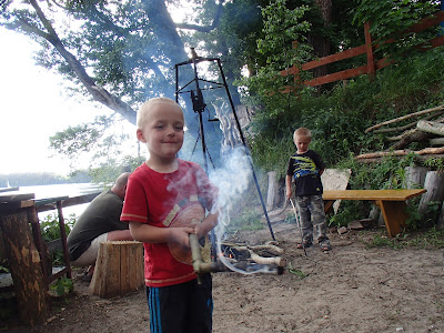 Mazury, żeglarstwo, Krzyze, stanica wodna Czaple, ognisko, grill, Jezioro Nidzkie