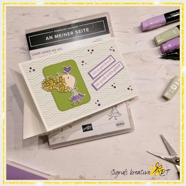 stampin up - karten basteln - fun fold card - an meiner seite - anleitung - tutorial