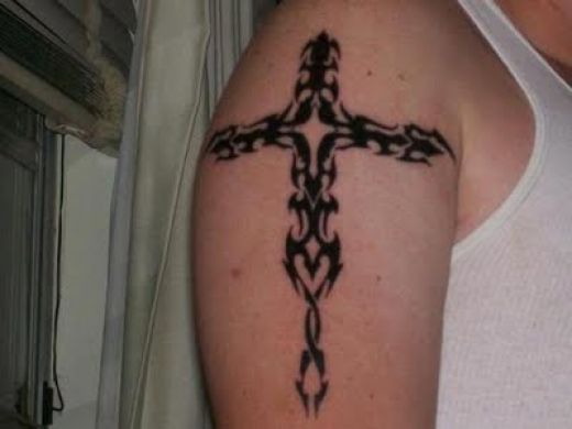 veritas aequitas tattoos. Another stunning cross tattoo