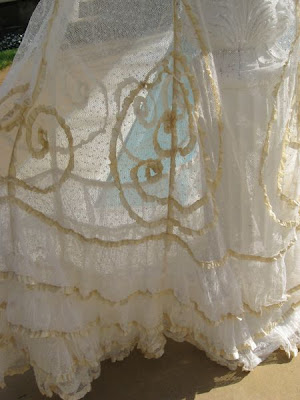 Antique Edwardian Point d'esprit Wedding Dress