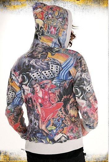 Rose Vintage Tattoo Hoodie Jacket Let's talk some more about tattoos,