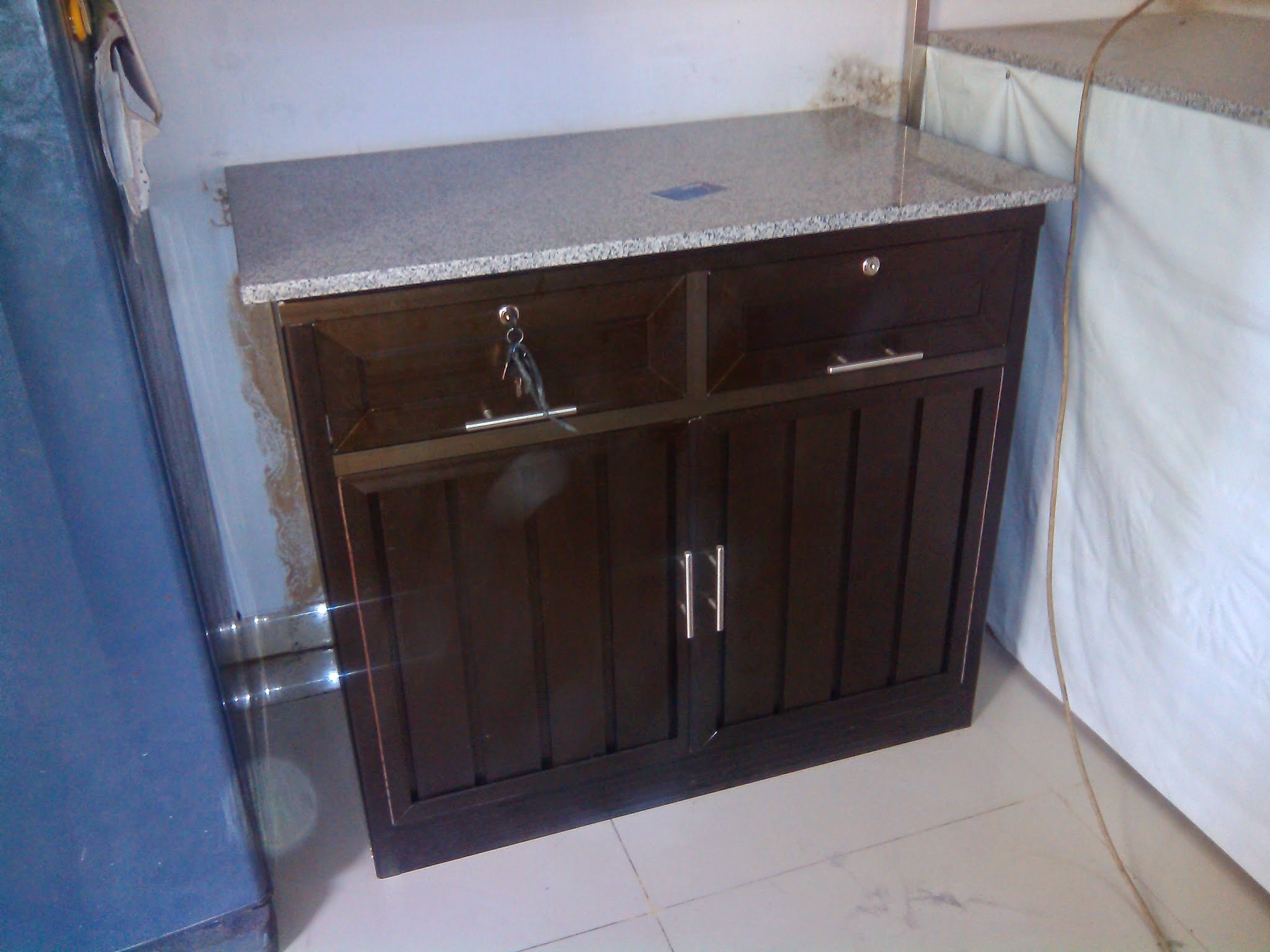 Kitchen set alumunium pemasangan di perumahan griya asri depok