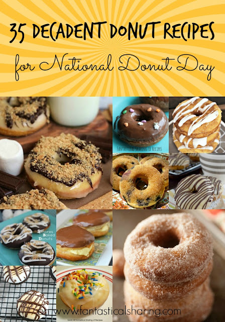 35 Decadent Donut Recipes for National Donut Day #collection #collage #recipe #donut #doughnut #breakfast #roundup