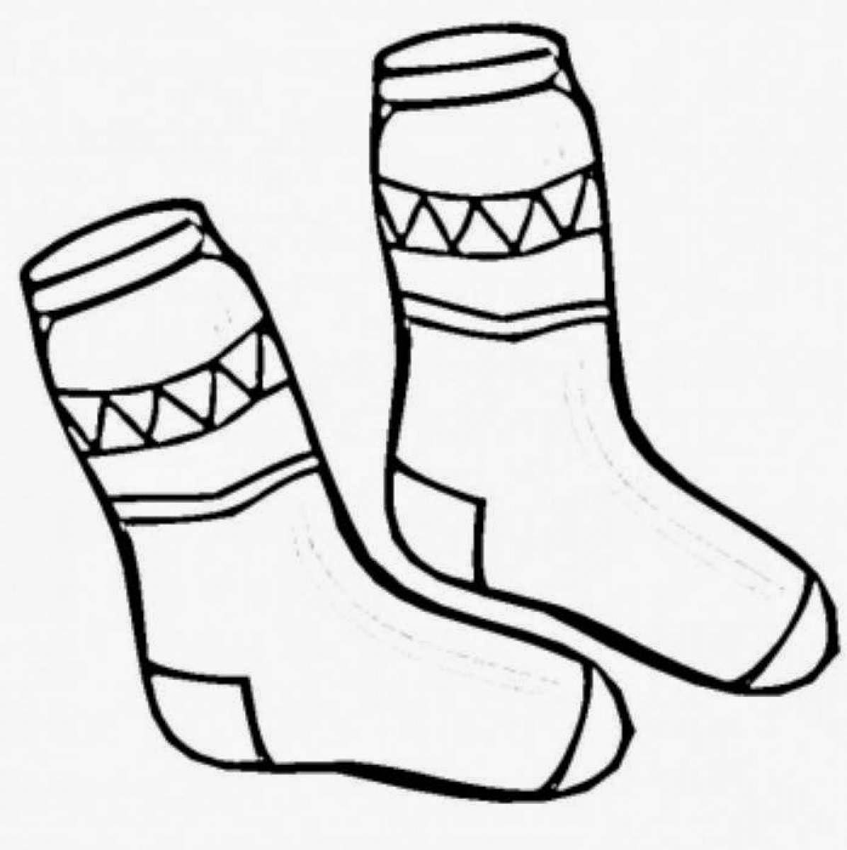 Coloring Pages For Socks 1